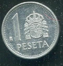 【錢幣】SPAIN(西班牙),1 Peseta,K796,1966/暗記1971 #205781 ,品相9新AU 歷史價格詳細信息