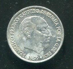 【錢幣】SPAIN(西班牙),5 Centimos,K790,1959 #205824 ,品相9新AU 價格比較,價格查詢,歷史價格詳細信息