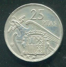 【錢幣】SPAIN(西班牙),25 Peseta,K990,1998 #205951 ,品相全新UNC 歷史價格詳細信息