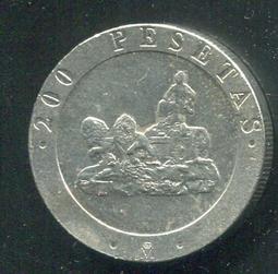 【錢幣】SPAIN(西班牙),100 Peseta,K826,1989 #206011 ,品相美VF 歷史價格詳細信息