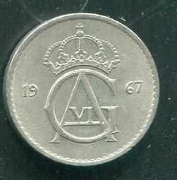 【錢幣】SWEDEN(瑞典),50 ORE,K837,1966 #206813 ,品相極美上XF+ 歷史價格詳細信息