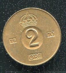 【錢幣】SWEDEN(瑞典),2 ORE,K821,1958 #206858 ,品相極美上XF+ 歷史價格詳細信息