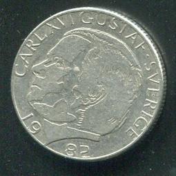【錢幣】SWEDEN(瑞典),1-Kronor,K852a,1983 #206727 ,品相全新UNC 歷史價格詳細信息