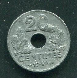 【硬幣】France (法國), 20 FR. , K917.1 , 1950三羽 #207186,品相極美上XF+ 歷史價格詳細信息