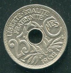 【硬幣】France (法國), 25 Centime , K867a , 1924 #207043,品相美上VF+ 歷史價格詳細信息