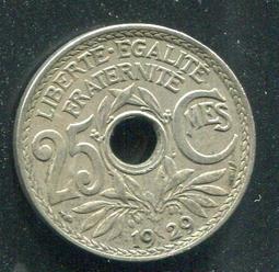【硬幣】France (法國), 25 Centime , K867a , 1924 #207043,品相美上VF+ 歷史價格詳細信息