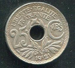 【硬幣】France (法國), 25 Centime , K867a , 1924 #207043,品相美上VF+ 歷史價格詳細信息