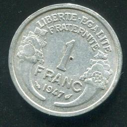 【硬幣】France (法國), 1 FRANCE , K876 , 1927 #207083,品相美VF 歷史價格詳細信息