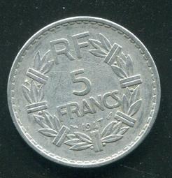 France 5 Fr. 早期版，一張的價197 歷史價格詳細信息