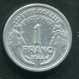【硬幣】France (法國), 1 FRANCE , K902.1 , 1943 #207113,品相美上VF+ 歷史價格詳細信息