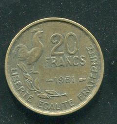 【硬幣】France (法國), 20 Centime,K900.1 1942變體(溢料) #207029,品相極美XF 歷史價格詳細信息