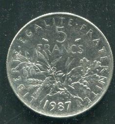France 5 Fr. 早期版，一張的價197 歷史價格詳細信息