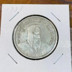 Switzerland（瑞士硬幣），5-RAP，K26，1943，品相96新AU+ 歷史價格詳細信息