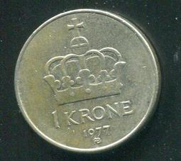 【硬幣】NORWAY(挪威)，1 KRONE，K385，1939 ，品相美上VF+ #191504 歷史價格詳細信息