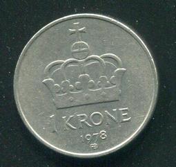 【硬幣】NORWAY(挪威)，1 KRONE，K385，1939 ，品相美上VF+ #191504 歷史價格詳細信息