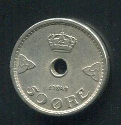 【硬幣】NORWAY (挪威), 50 ORE , K418 , 1990 #203335 品相9新AU 歷史價格詳細信息