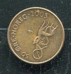 【硬幣】NORWAY (挪威), 50 ORE , K418 , 1990 #203335 品相9新AU 歷史價格詳細信息