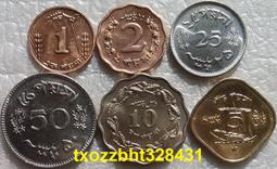 【滿300出貨】巴基斯坦1964年版1.2.5.10.25.50派沙銅鎳硬幣6枚好品相套幣 價格比較,價格查詢,歷史價格詳細信息