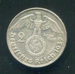 【銀幣】Germany(納粹德國) ,5 Mark,K112.1,1974G#208775 品相95新AU+, 29mm 歷史價格詳細信息