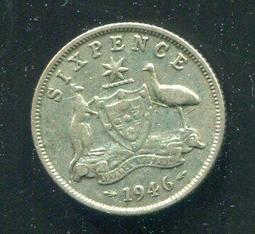 【銀幣】Australia(澳大利亞),Shilling , K53 , 1954 #203616 品相普上F+ 歷史價格詳細信息