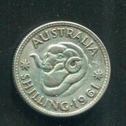 【銀幣】Australia(澳大利亞),Shilling , K53 , 1954 #203616 品相普上F+ 歷史價格詳細信息