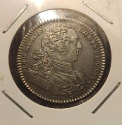 法國路易十五國王1745年豐特努瓦戰役勝利紀念銅章，直徑411123 歷史價格詳細信息