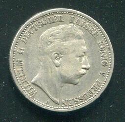 【銀幣】(德國普魯士) , 2 Mark#209122 , K522 , 1900A , 28mm , 9新AU 歷史價格詳細信息