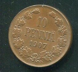 【硬幣】Finland(芬蘭) 10 Pennia#209253 , K46a , 1986 品相極美上XF+ 歷史價格詳細信息