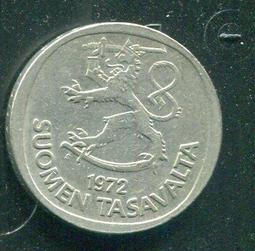 【硬幣】Finland(芬蘭) 1 Markka#209315 , K76 , 1997 品相9新AU 歷史價格詳細信息