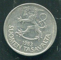 【硬幣】Finland(芬蘭) 1 Markka#209315 , K76 , 1997 品相9新AU 歷史價格詳細信息