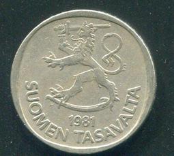 【硬幣】Finland(芬蘭) 1 Markka#209315 , K76 , 1997 品相9新AU 歷史價格詳細信息