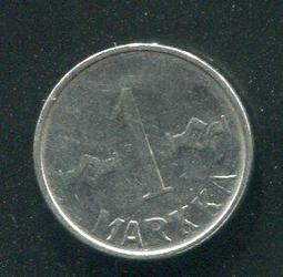 【硬幣】Finland(芬蘭) 1 Markka#209315 , K76 , 1997 品相9新AU 歷史價格詳細信息