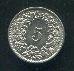 【硬幣】Switzerland (瑞士),5 Franc,K40a.3,1987B #209449 品相極美上XF+ 歷史價格詳細信息