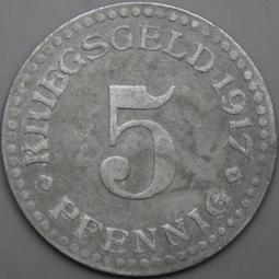 德國1917年5馬克舊紙幣5830 歷史價格詳細信息