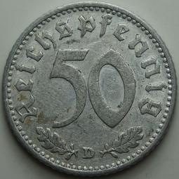 德國三五年J廠50芬尼鋁幣（無字版）22.5mm 24A676 歷史價格詳細信息