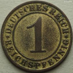 德國魏瑪共和國1925年5芬尼銅幣硬幣D廠（Reichs版）24G375 歷史價格詳細信息