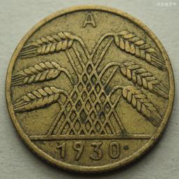 德國魏瑪共和國1930年A廠1芬尼銅幣（Reichs版）24F526 歷史價格詳細信息