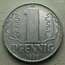 東德民主德國1968年5芬尼鋁幣A廠（大字版） 22B962 歷史價格詳細信息