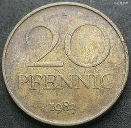 東德民主德國1983年20芬尼銅幣硬幣 23d555 歷史價格詳細信息