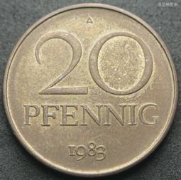 東德民主德國1983年20芬尼銅幣硬幣 23d555 歷史價格詳細信息