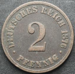 德國1876年短翅10芬尼鎳幣硬幣德意志第二帝國21mm 24F516 歷史價格詳細信息