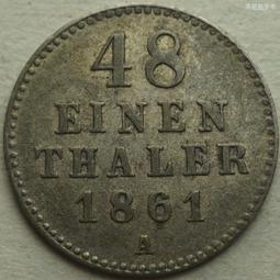 1861年德國法蘭克福少女2泰勒銀幣 NGC MS63 原味463 歷史價格詳細信息