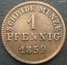 德國 黑森 1865年 1芬妮 銅幣16414 歷史價格詳細信息