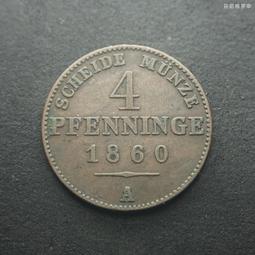 德國邦國普魯士1864年2芬尼A廠銅幣 23E033 歷史價格詳細信息