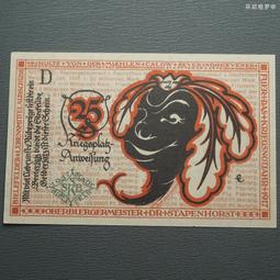 德國比勒費爾德1919年10芬尼紙幣紫色蘿卜娃娃臉C版6位編碼24C725 歷史價格詳細信息