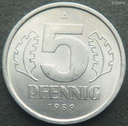 德國東德1989年5馬克聖凱瑟琳紀念幣鎳幣 22A423 歷史價格詳細信息