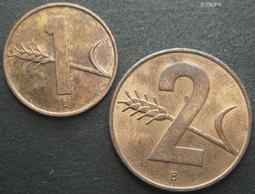 瑞士1963年1、2分銅幣硬幣2枚一起 23F473 歷史價格詳細信息