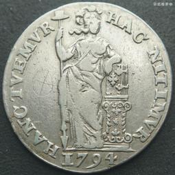 1794年西班牙卡洛斯四世雙柱銀幣 西屬墨西哥廠卡四雙柱 M4446 歷史價格詳細信息