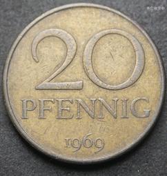 東德民主德國1969年20芬尼銅幣（無廠標） 23d540 歷史價格詳細信息