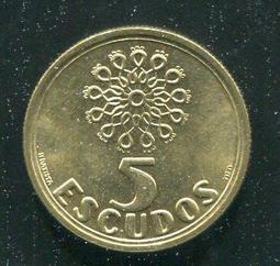 【硬幣】Portugal(葡萄牙),10 Esc. #210628,K633,1987 品相95新AU+ 歷史價格詳細信息